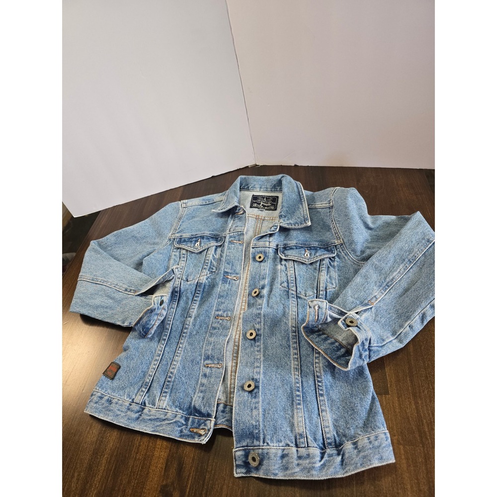 Joseph Paris France 1956 Denim Trucker Jacket Light Wash Blue Cotton Small